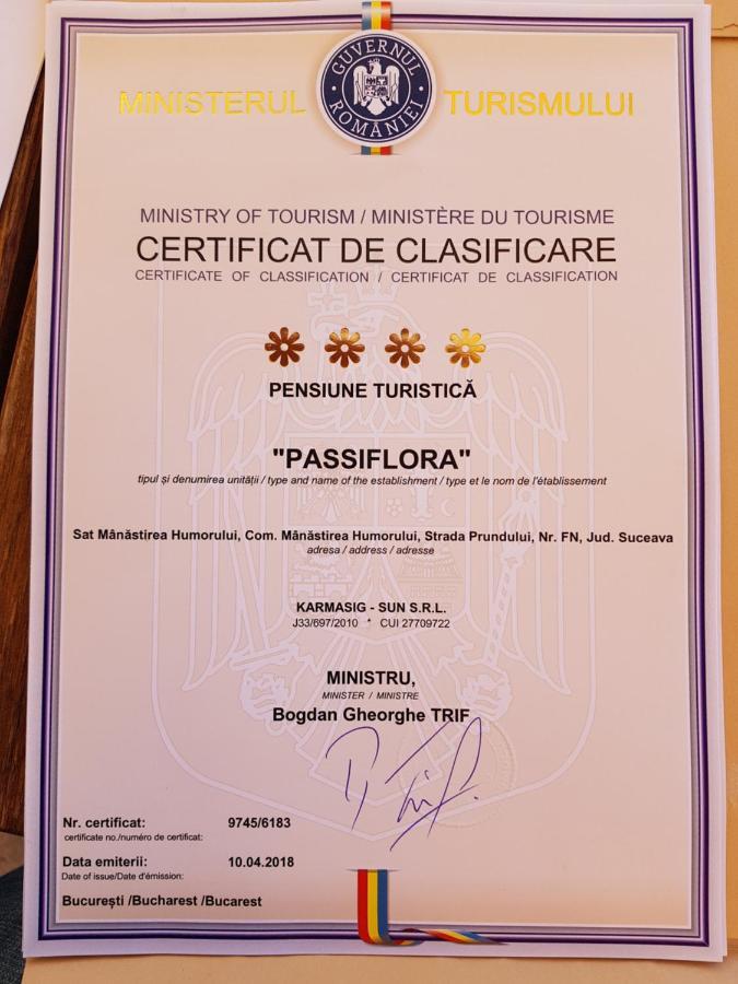 Pensiunea Passiflora Mînăstirea Humorului Exteriör bild